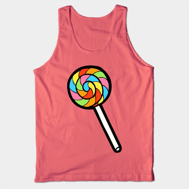 Rainbow Lollipop Tank Top by evannave